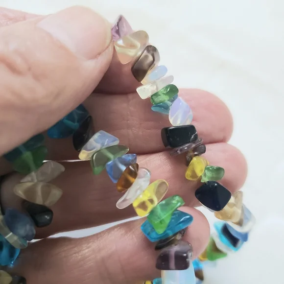 Two Long Strands Stone/ Glass Chips - Picture 7 of 12